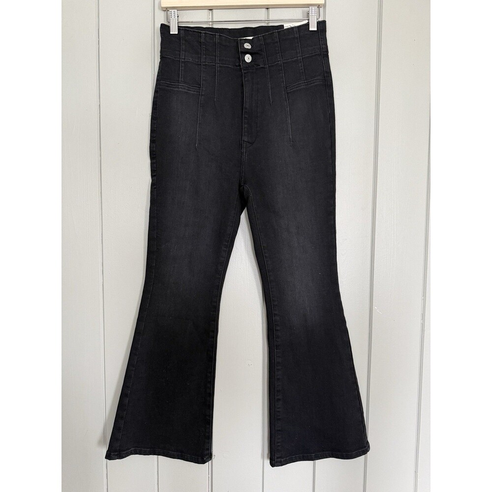 NWOT Free People We The Free Jayde Crop Flare Jeans 30 Black NEW